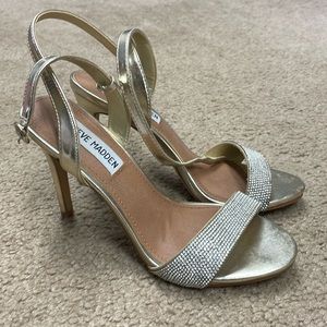 Steve Madden Gold and Silver Heels